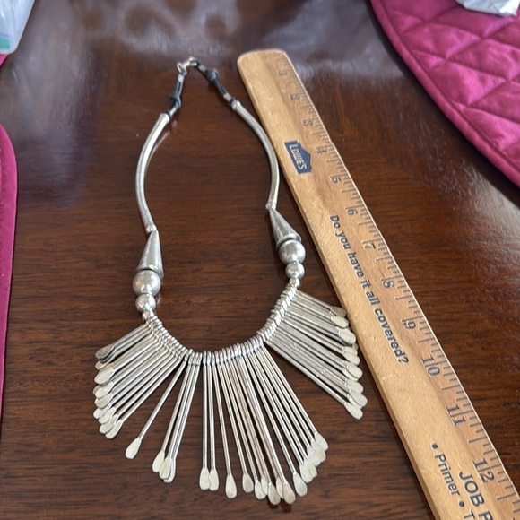 Vintage Silver tone Fringe Necklace - Picture 3 of 3